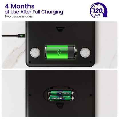 Digitale Küchenwaage, USB C Elektronik Küchenwaage, 15 kg Hochpräzise 1g/0.03oz Lebensmittelwaage, Professionell mit harter Funktion, Batterien enthalten （food scale）